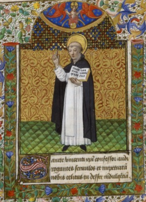 Saint Vincent Ferrier, enluminure du Livre d